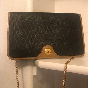 Auth vintage Christian Dior Honeycomb chain strap